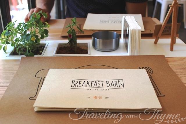 Breakfast Barn menu
