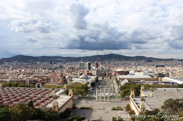 barcelona mnac rooftop view