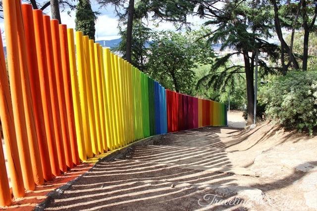 barcelona poble espanyol colourful gate