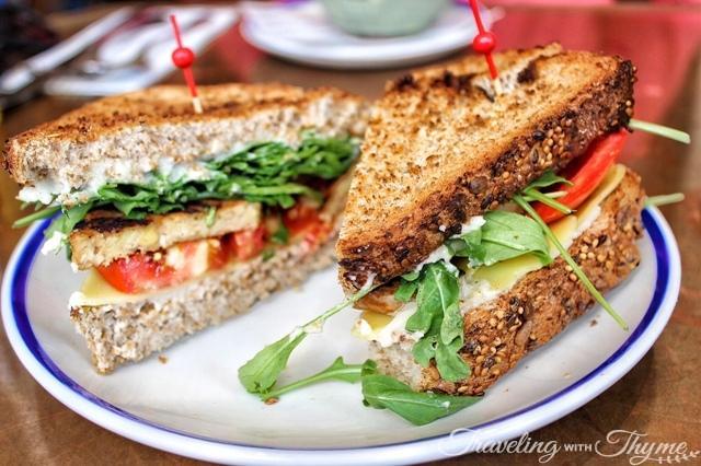 Flax and Kale Tempeh Vegan Sandwich