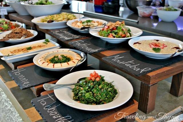 Lebanese cuisine mezze Le Gray Hotel