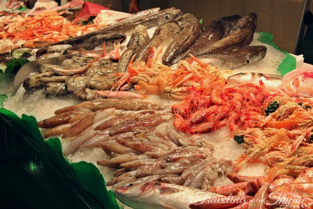 La Boqueria Market Barcelona Seafood Fresh