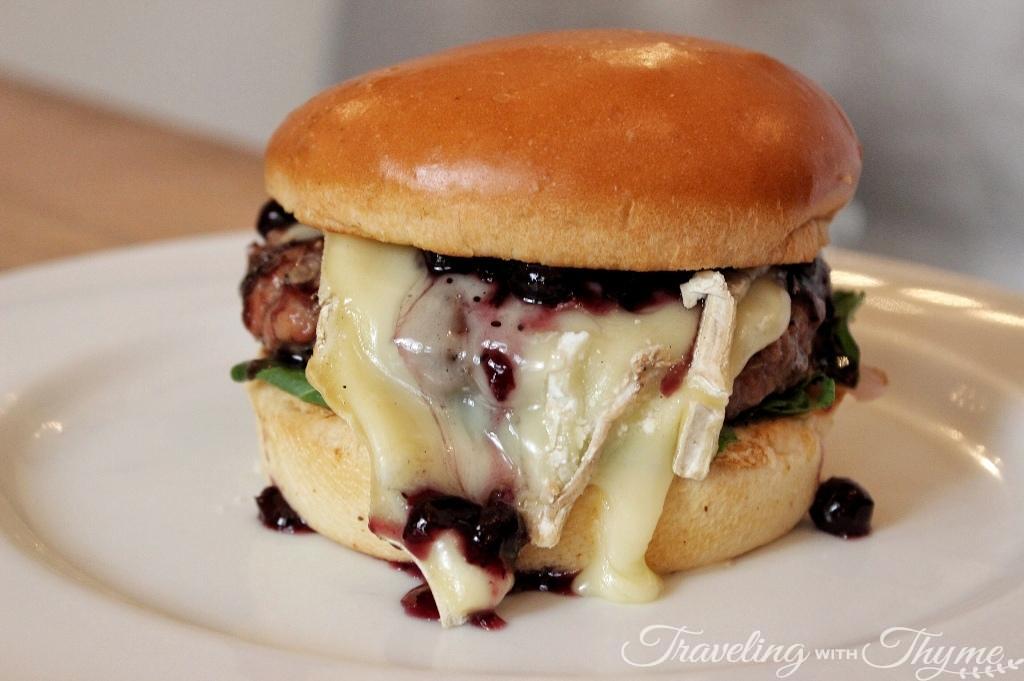 Frosty Palace Diner Burger Brie Blueberry