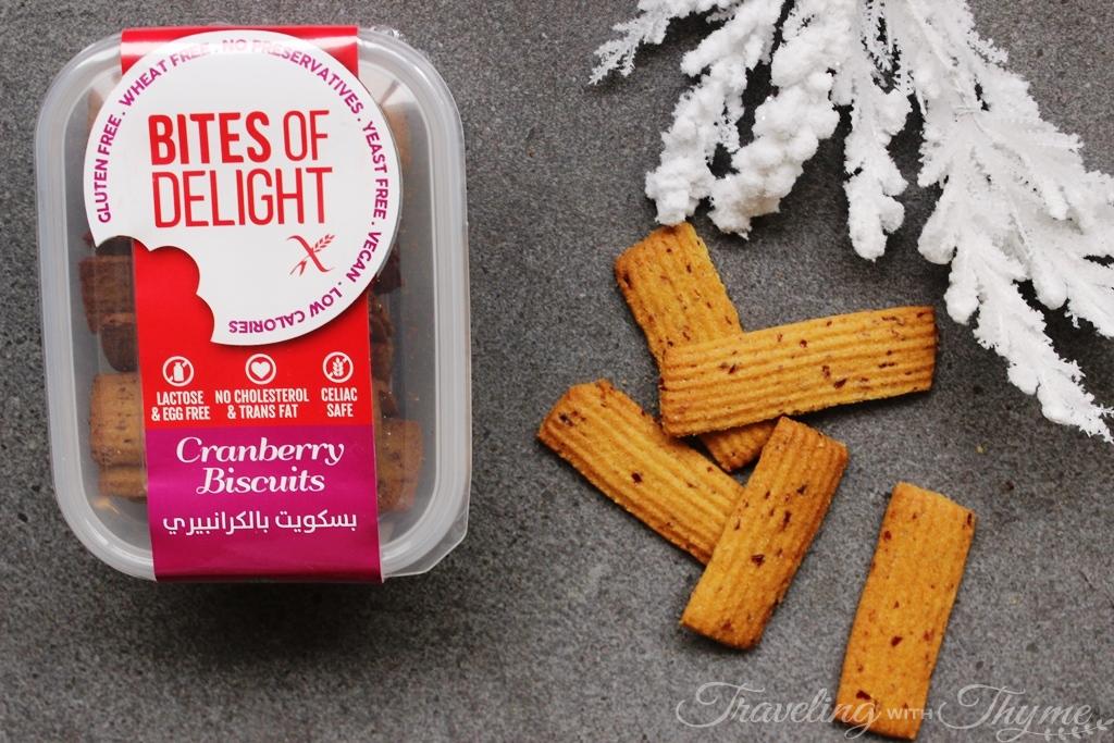 Bites of Delight Cranberry biscuits
