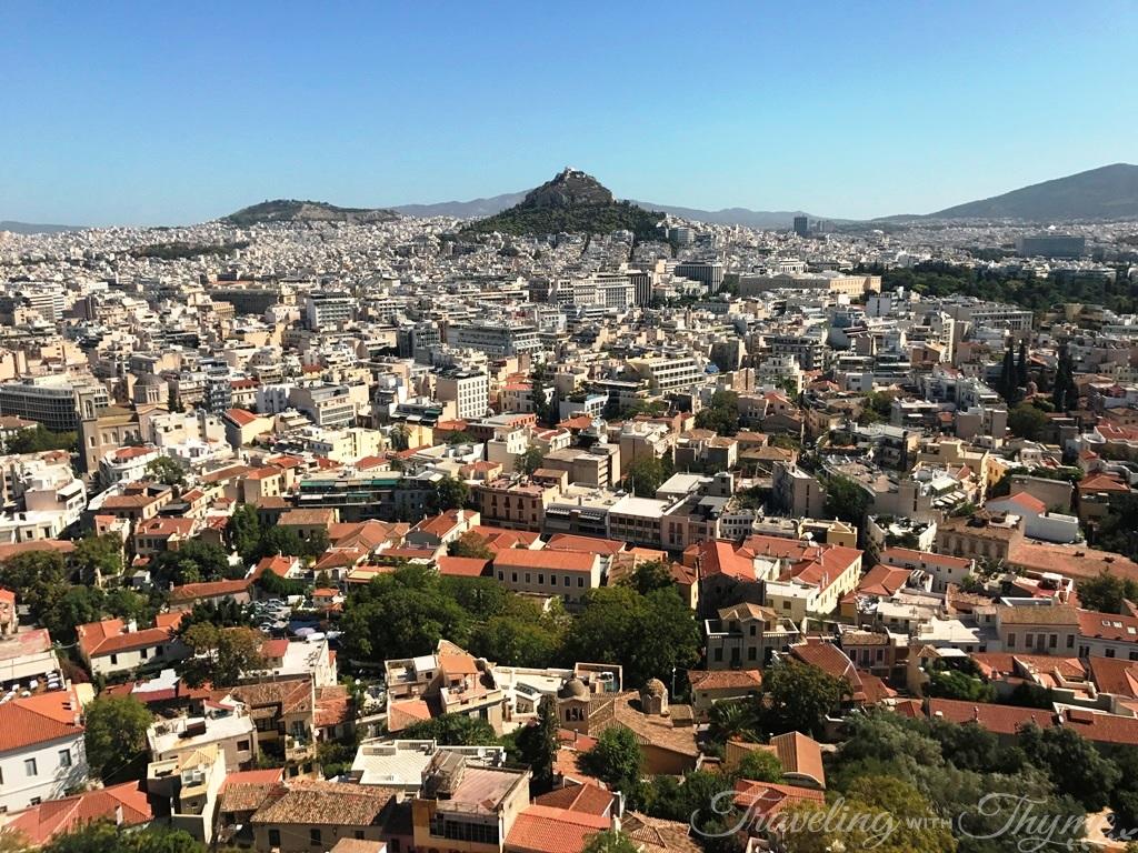 Acropolis Hill Athens Greece Cityscape View