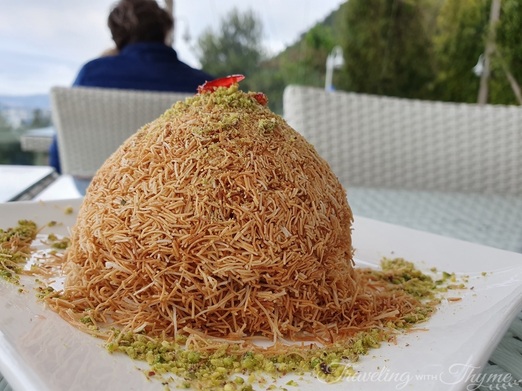 Amar Restaurant Harissa Lebanese Dessert Othmalliyeh